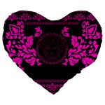 pink Medusa Large 19  Premium Heart Shape Cushion