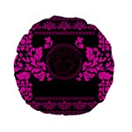 pink Medusa Standard 15  Premium Flano Round Cushion 