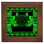 lime green Medusa Framed Tile