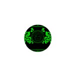 lime green Medusa 1  Mini Button