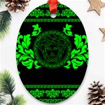 lime green Medusa Ornament (Oval)