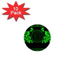 lime green Medusa 1  Mini Magnet (10 pack) 