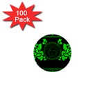 lime green Medusa 1  Mini Button (100 pack) 