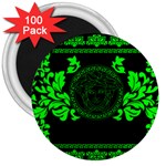 lime green Medusa 3  Magnet (100 pack)