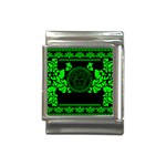 lime green Medusa Italian Charm (13mm)