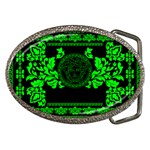 lime green Medusa Belt Buckle