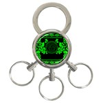 lime green Medusa 3-Ring Key Chain