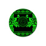 lime green Medusa Magnet 3  (Round)