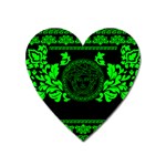 lime green Medusa Magnet (Heart)