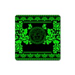 lime green Medusa Magnet (Square)