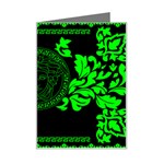 lime green Medusa Mini Greeting Card