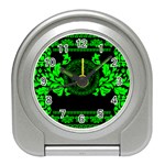 lime green Medusa Travel Alarm Clock