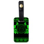 lime green Medusa Luggage Tag (one side)