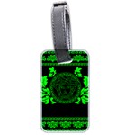 lime green Medusa Luggage Tag (two sides)