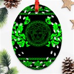 lime green Medusa Ornament (Oval Filigree)