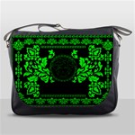 lime green Medusa Messenger Bag