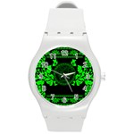 lime green Medusa Round Plastic Sport Watch (M)