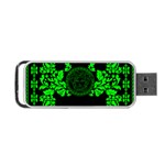 lime green Medusa Portable USB Flash (One Side)