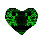 lime green Medusa Standard 16  Premium Heart Shape Cushion 