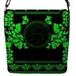 lime green Medusa Flap Closure Messenger Bag (S)