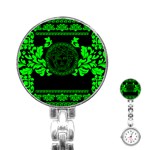 lime green Medusa Stainless Steel Nurses Watch