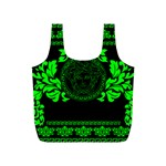 lime green Medusa Full Print Recycle Bag (S)