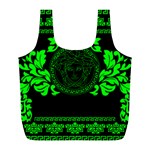 lime green Medusa Full Print Recycle Bag (L)