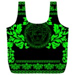 lime green Medusa Full Print Recycle Bag (XL)