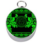 lime green Medusa Silver Compass