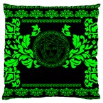 lime green Medusa Large Flano Cushion Case (One Side)