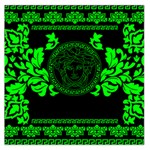 lime green Medusa Large Satin Scarf (Square)