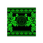 lime green Medusa Satin Bandana Scarf