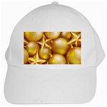 gold christmas ornaments White Cap