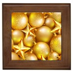 gold christmas ornaments Framed Tile