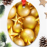 gold christmas ornaments Ornament (Oval)