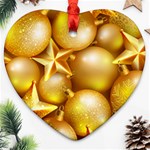 gold christmas ornaments Ornament (Heart)