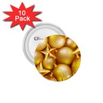 gold christmas ornaments 1.75  Button (10 pack) 