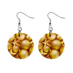 gold christmas ornaments 1  Button Earrings