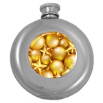 gold christmas ornaments Hip Flask (5 oz)