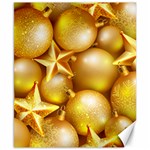 gold christmas ornaments Canvas 8  x 10 