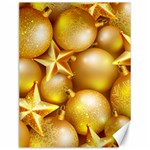 gold christmas ornaments Canvas 12  x 16 