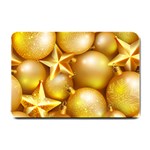 gold christmas ornaments Small Doormat