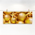 gold christmas ornaments Hand Towel