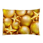 gold christmas ornaments Pillow Case