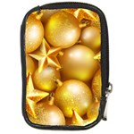 gold christmas ornaments Compact Camera Leather Case