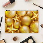 gold christmas ornaments Cosmetic Bag (Large)