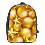 gold christmas ornaments School Bag (Large)