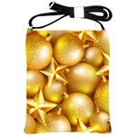 gold christmas ornaments Shoulder Sling Bag