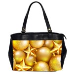 gold christmas ornaments Oversize Office Handbag (2 Sides)