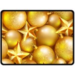 gold christmas ornaments Fleece Blanket (Large)